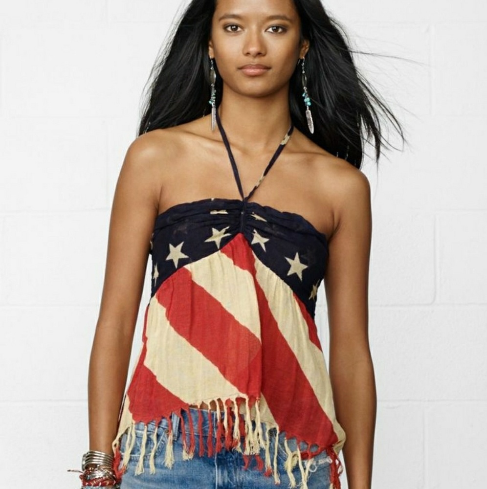 Denim & Supply by Ralph Lauren Fringe Flag Halter